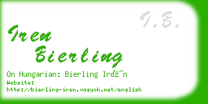 iren bierling business card